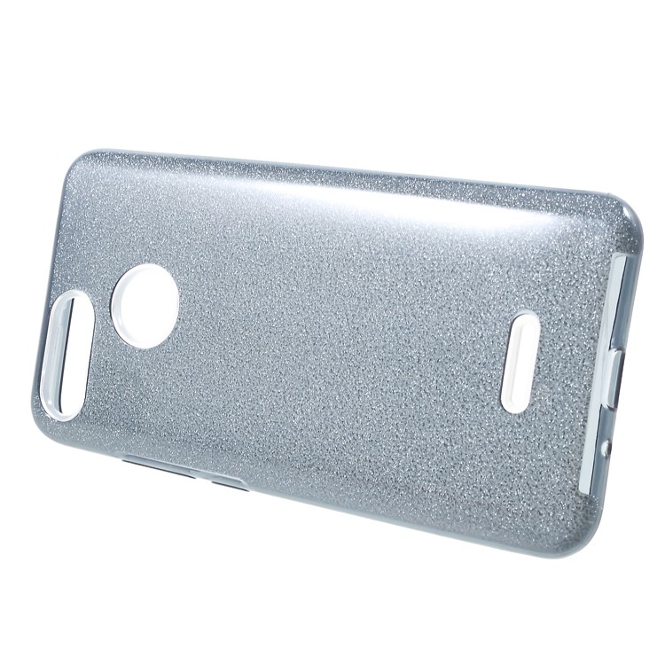 3-in-1 Glittery Powder Paper TPU + PC Hybrid Cover for Xiaomi Redmi 6 (Dual Camera: 12MP+5MP) - Grey-2