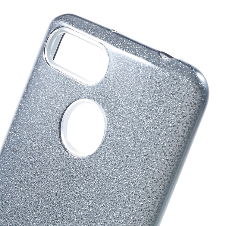 3-in-1 Glittery Powder Paper TPU + PC Hybrid Cover for Xiaomi Redmi 6 (Dual Camera: 12MP+5MP) - Grey-4