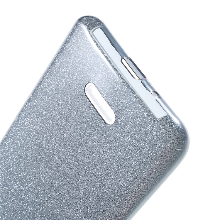 3-in-1 Glittery Powder Paper TPU + PC Hybrid Cover for Xiaomi Redmi 6 (Dual Camera: 12MP+5MP) - Grey-5