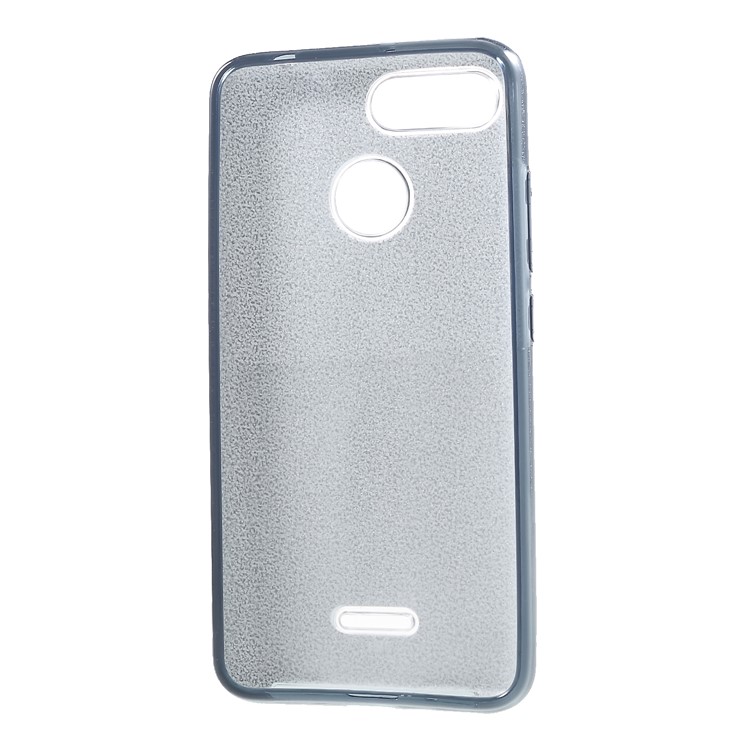 3-in-1 Glittery Powder Paper TPU + PC Hybrid Cover for Xiaomi Redmi 6 (Dual Camera: 12MP+5MP) - Grey-6