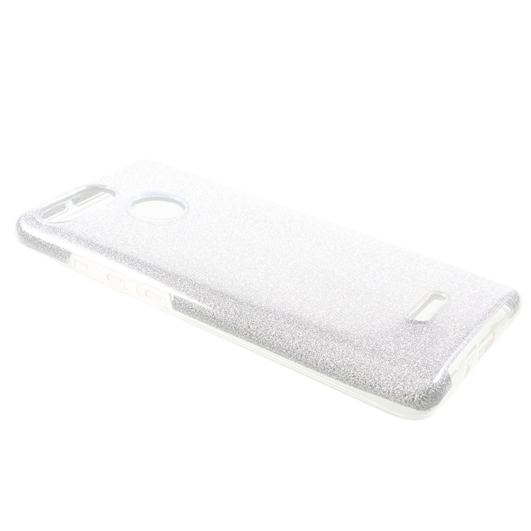 3-in-1 Glittery Powder Paper TPU + PC Hybrid Shell for Xiaomi Redmi 6 (Dual Camera: 12MP+5MP) - Silver-2
