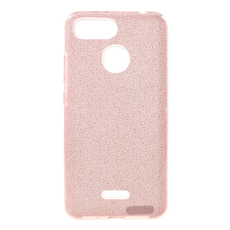 3-in-1 Glittery Powder Paper TPU + PC Combo Phone Case for Xiaomi Redmi 6 (Dual Camera: 12MP+5MP) - Pink-1