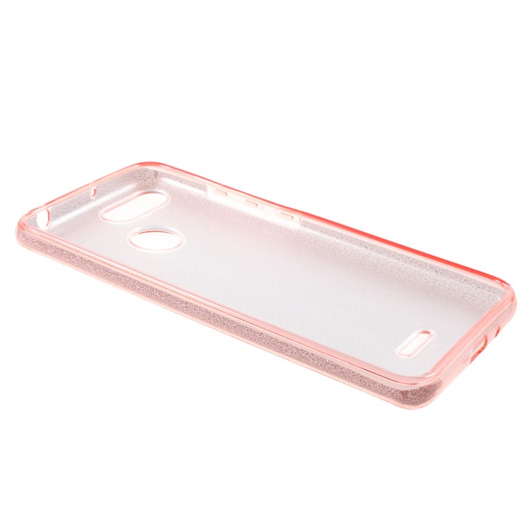3-in-1 Glittery Powder Paper TPU + PC Combo Phone Case for Xiaomi Redmi 6 (Dual Camera: 12MP+5MP) - Pink-3
