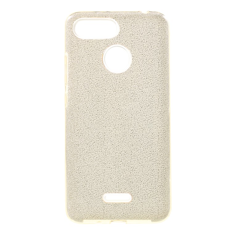 3-in-1 Glittery Powder Paper TPU + PC Hybrid Mobile Cover for Xiaomi Redmi 6 (Dual Camera: 12MP+5MP) - Gold-1