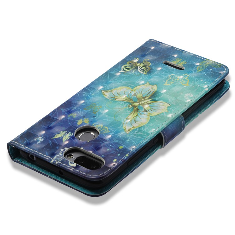 Pattern Printing Leather Wallet Cover for Xiaomi Redmi 6A/Redmi 6 - Butterfly Pattern-9