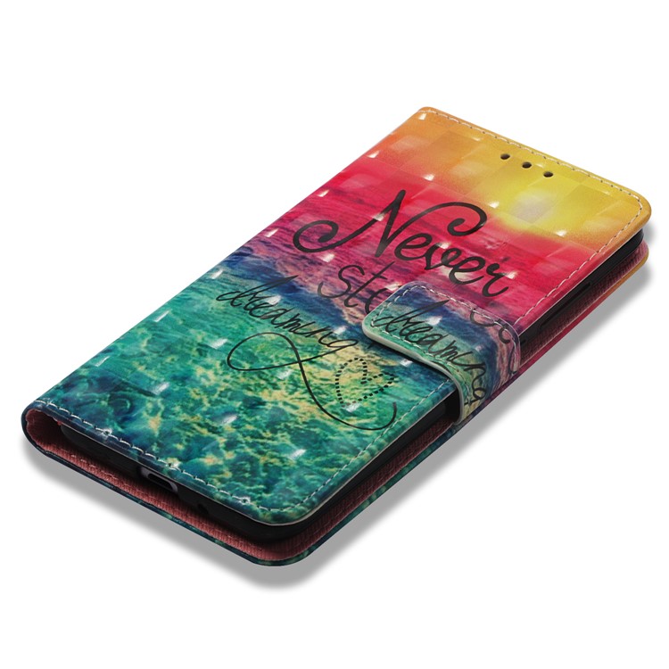 Pattern Printing Leather Stand Case for Xiaomi Redmi 6A/Redmi 6 - Never Stop Dreaming-7