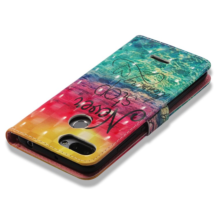 Pattern Printing Leather Stand Case for Xiaomi Redmi 6A/Redmi 6 - Never Stop Dreaming-8