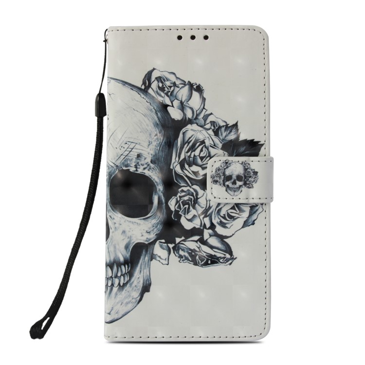 Pattern Printing Leather Wallet Shell for Xiaomi Redmi 6A/Redmi 6 - Cool Skull-2