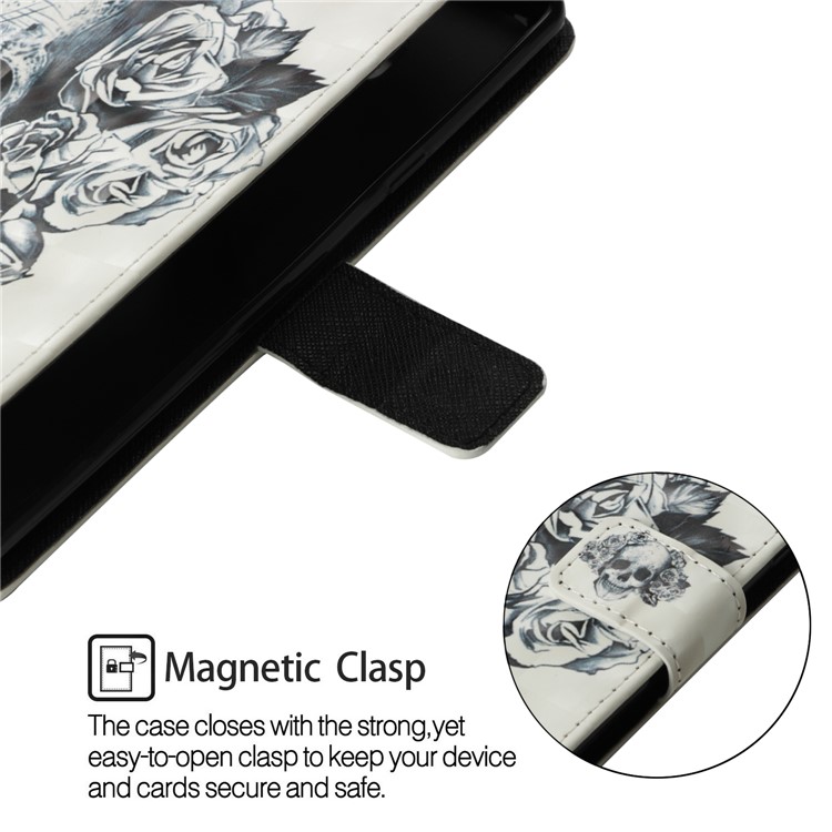 Pattern Printing Leather Wallet Shell for Xiaomi Redmi 6A/Redmi 6 - Cool Skull-5