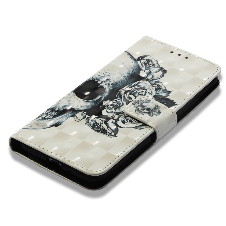 Pattern Printing Leather Wallet Shell for Xiaomi Redmi 6A/Redmi 6 - Cool Skull-7