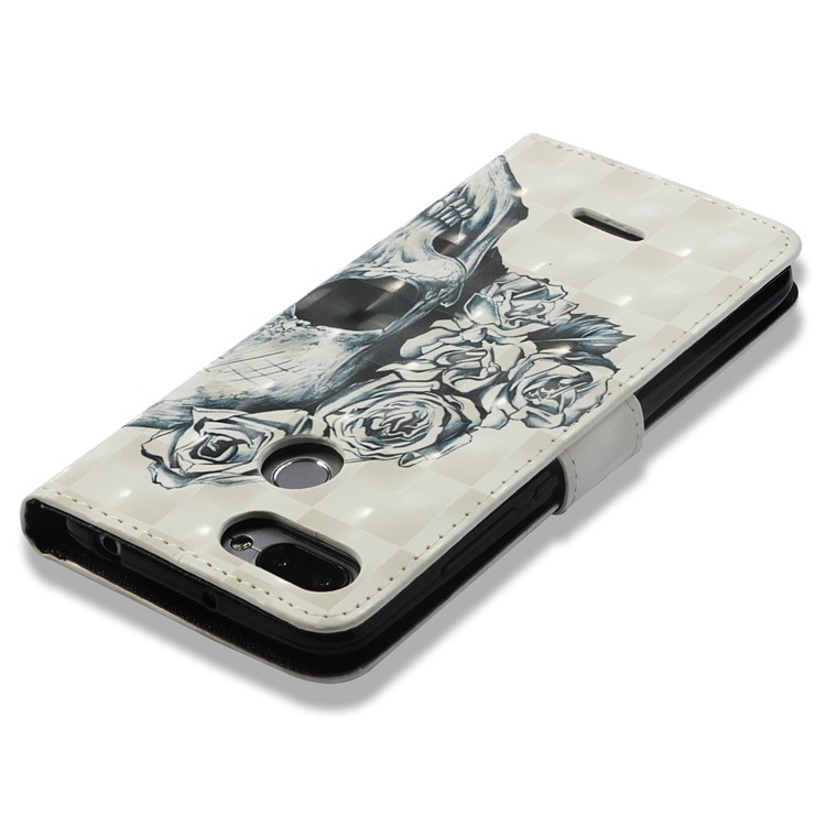 Pattern Printing Leather Wallet Shell for Xiaomi Redmi 6A/Redmi 6 - Cool Skull-8