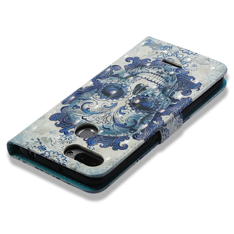 Pattern Printing Leather Stand Phone Cover for Xiaomi Redmi 6A/Redmi 6 - Sugar Skull-8