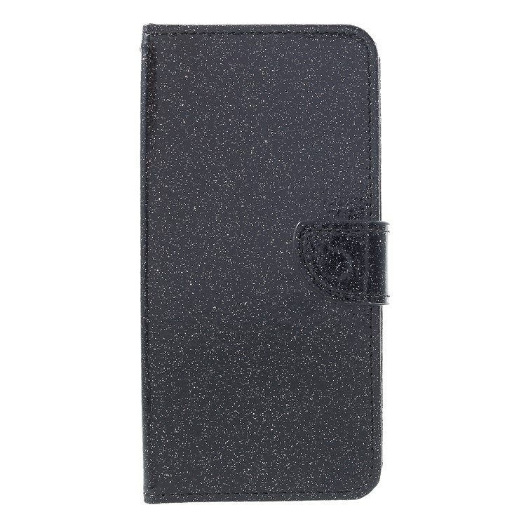 Glittery Powder Wallet Stand Leather Phone Cover for Xiaomi Redmi Note 5 Pro (Dual Camera) / Redmi Note 5 (China) - Black-1