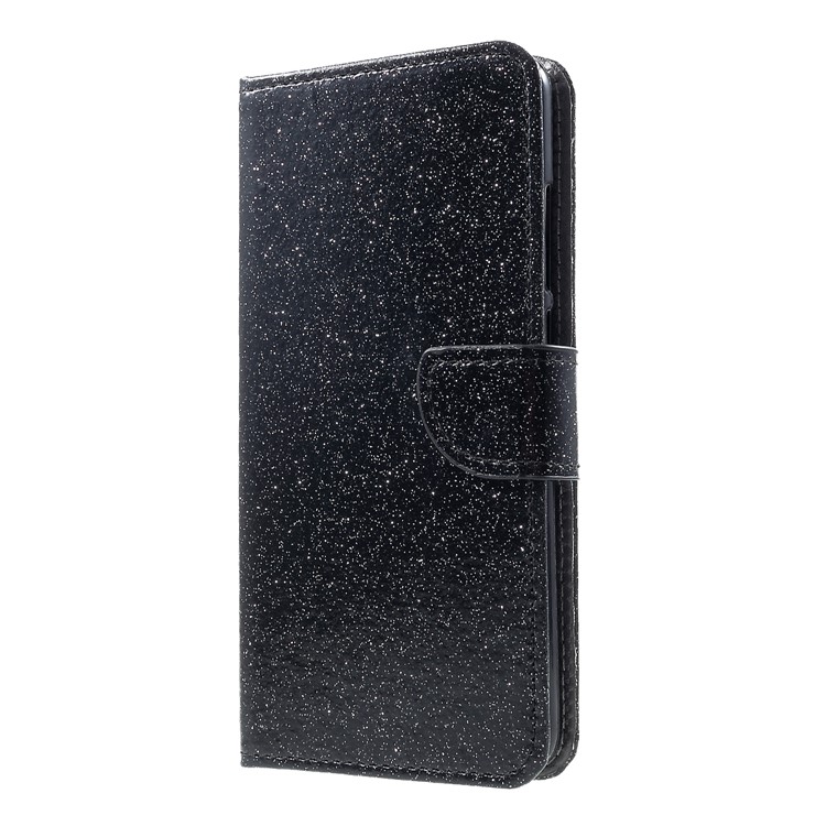 Glittery Powder Wallet Stand Leather Phone Cover for Xiaomi Redmi Note 5 Pro (Dual Camera) / Redmi Note 5 (China) - Black-3