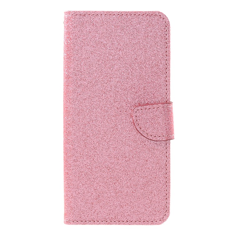 Glittery Powder Wallet Stand Leather Cell Phone Case for Xiaomi Redmi Note 5 Pro (Dual Camera) / Redmi Note 5 (China) - Pink-1