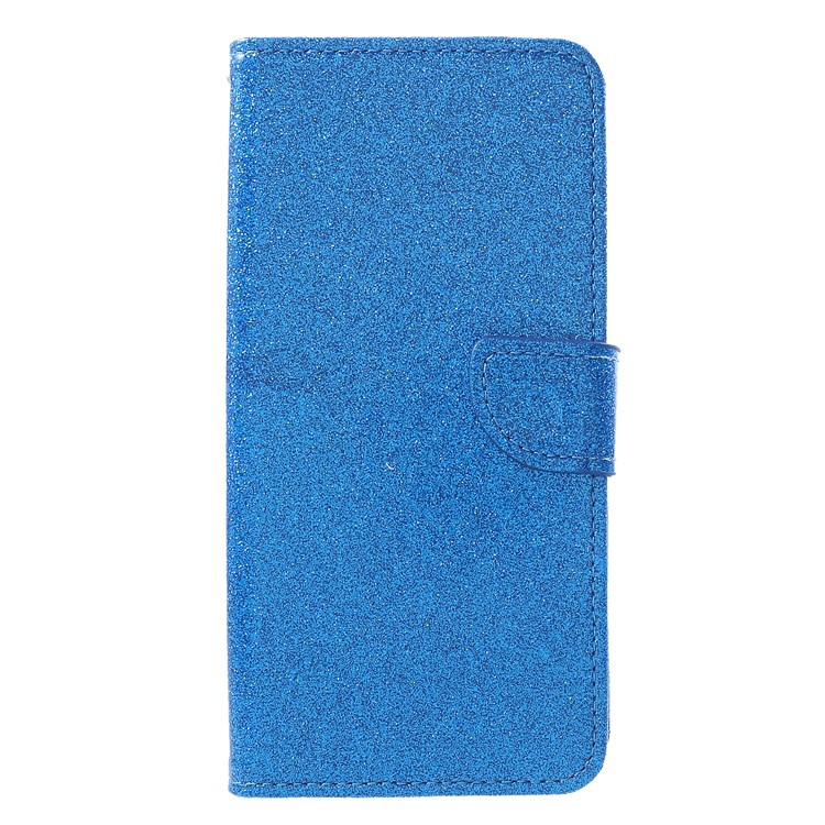 Glittery Powder Wallet Stand Leather Protective Shell for Xiaomi Redmi Note 5 Pro (Dual Camera) / Redmi Note 5 (China) - Blue-1