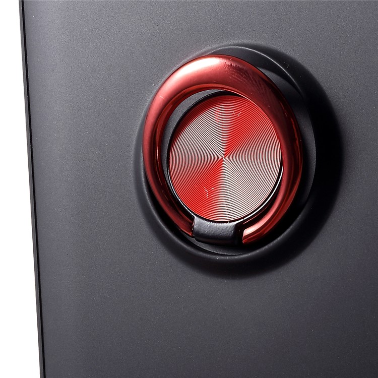 Metal Finger Ring Kickstand TPU Protection Cover for Xiaomi Mi Max 3 Pro - Black / Red-4