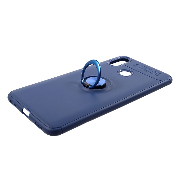 Metal Finger Ring Kickstand TPU Back Cover for Xiaomi Mi Max 3 Pro - Blue-3