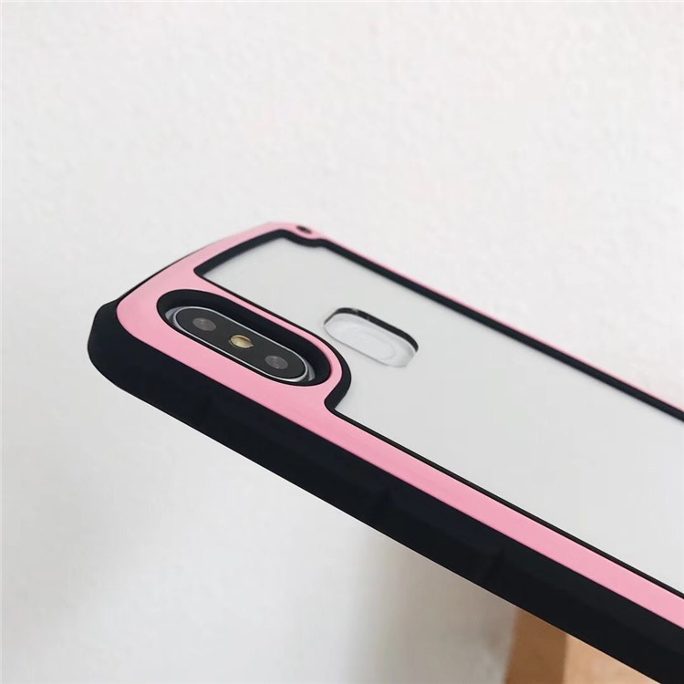 Acrylic + TPU Hybrid Shockproof Protective Case for Xiaomi Mi 8 (6.21-inch) - Black / Pink-2