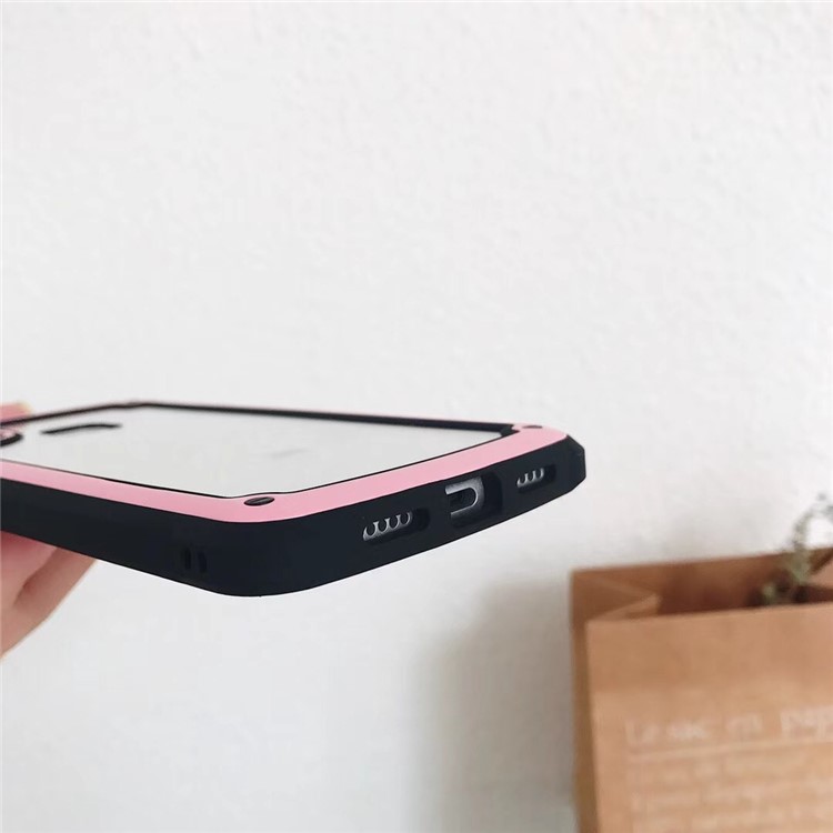 Acrylic + TPU Hybrid Shockproof Protective Case for Xiaomi Mi 8 (6.21-inch) - Black / Pink-3