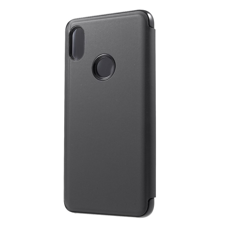 View Window Plated Mirror Surface Leather Stand Case for Xiaomi Redmi S2 / Redmi Y2 - Black-2