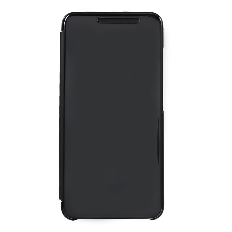 View Window Plated Mirror Surface Leather Stand Case for Xiaomi Redmi S2 / Redmi Y2 - Black-3