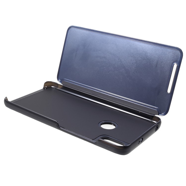 View Window Plated Mirror Surface Leather Stand Case for Xiaomi Redmi S2 / Redmi Y2 - Black-6