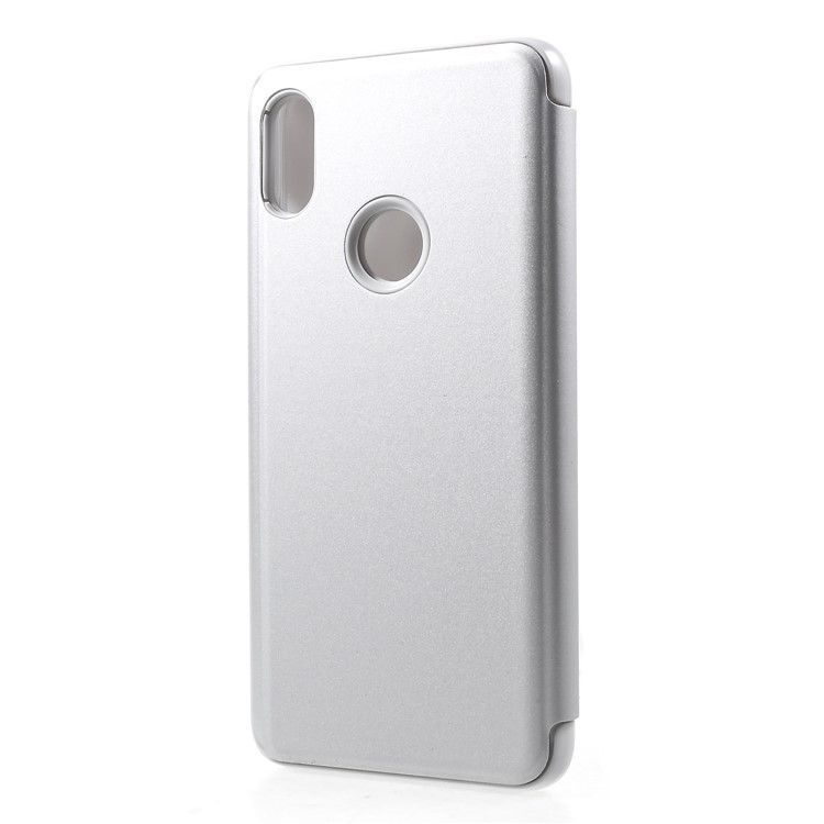 View Window Plated Mirror Surface Leather Stand Cover for Xiaomi Redmi S2 / Redmi Y2 - Silver-2