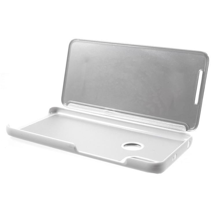 View Window Plated Mirror Surface Leather Stand Cover for Xiaomi Redmi S2 / Redmi Y2 - Silver-6