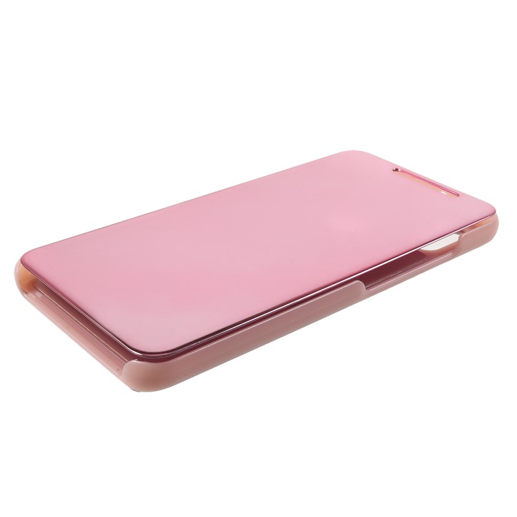 View Window Plated Mirror Surface Leather Stand Shell for Xiaomi Redmi S2 / Redmi Y2 - Rose Gold-4