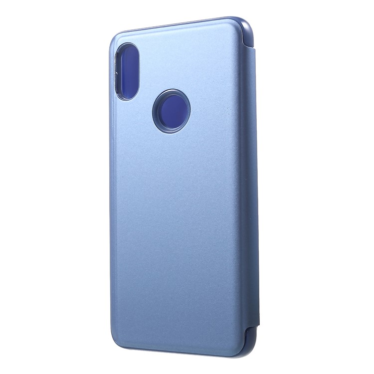 View Window Plated Mirror Surface PU Leather Stand Case for Xiaomi Redmi S2 / Redmi Y2 - Blue-2