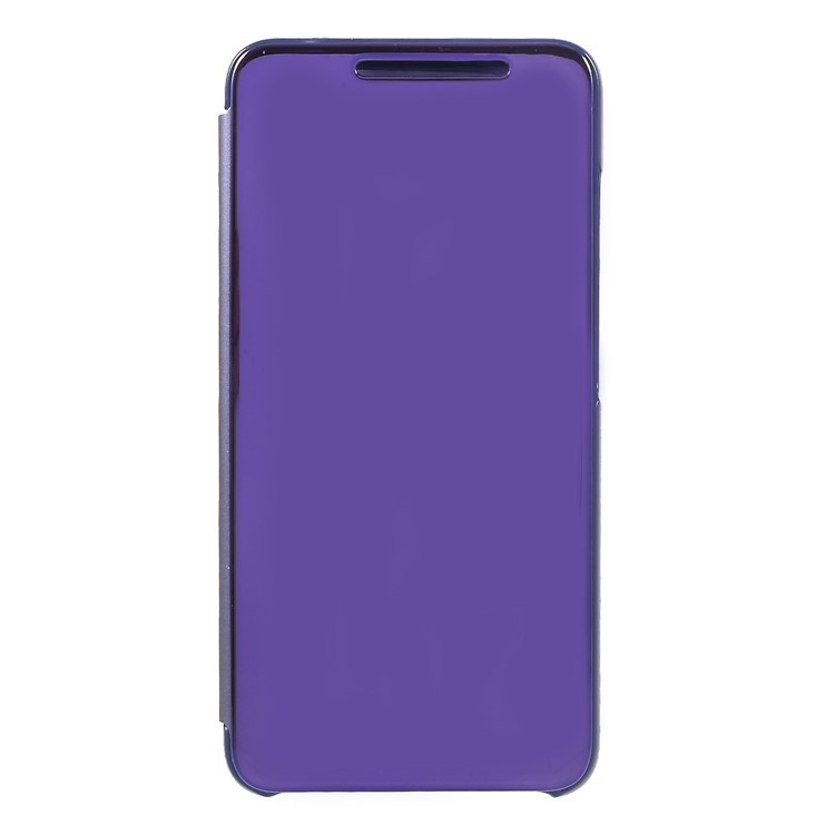 View Window Plated Mirror Surface Leather Case with Stand for Xiaomi Redmi S2 / Redmi Y2 - Dark Purple-1