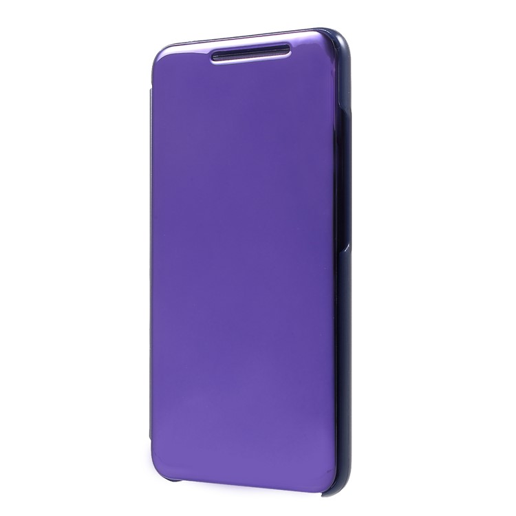 View Window Plated Mirror Surface Leather Case with Stand for Xiaomi Redmi S2 / Redmi Y2 - Dark Purple-3