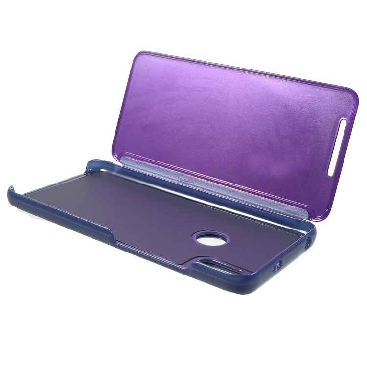 View Window Plated Mirror Surface Leather Case with Stand for Xiaomi Redmi S2 / Redmi Y2 - Dark Purple-6