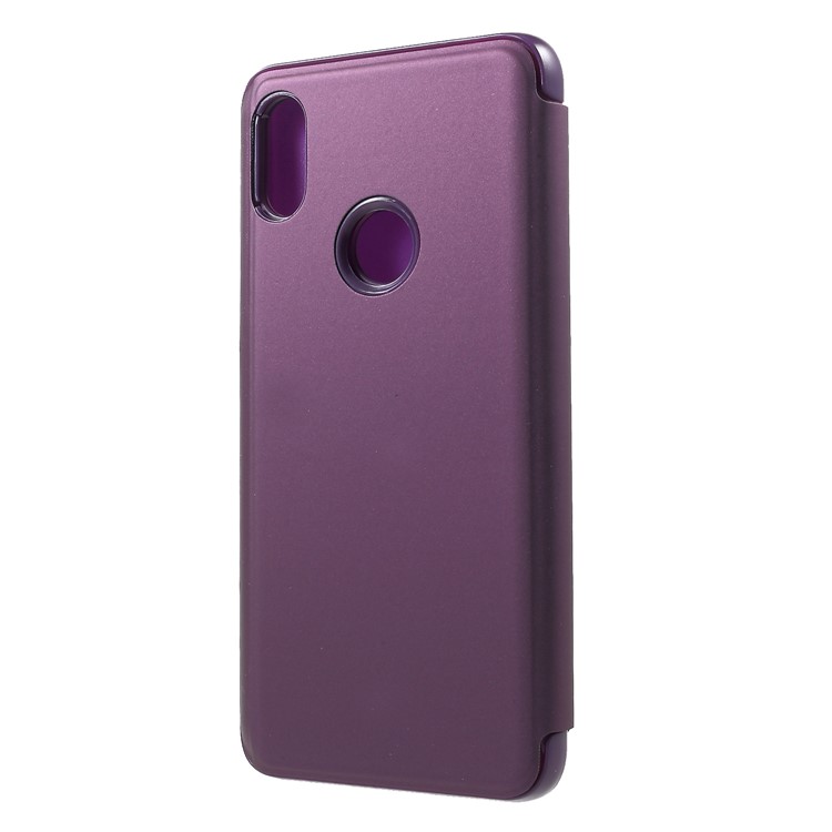 View Window Plated Mirror Surface Leather Cover with Stand for Xiaomi Redmi S2 / Redmi Y2 - Light Purple-2
