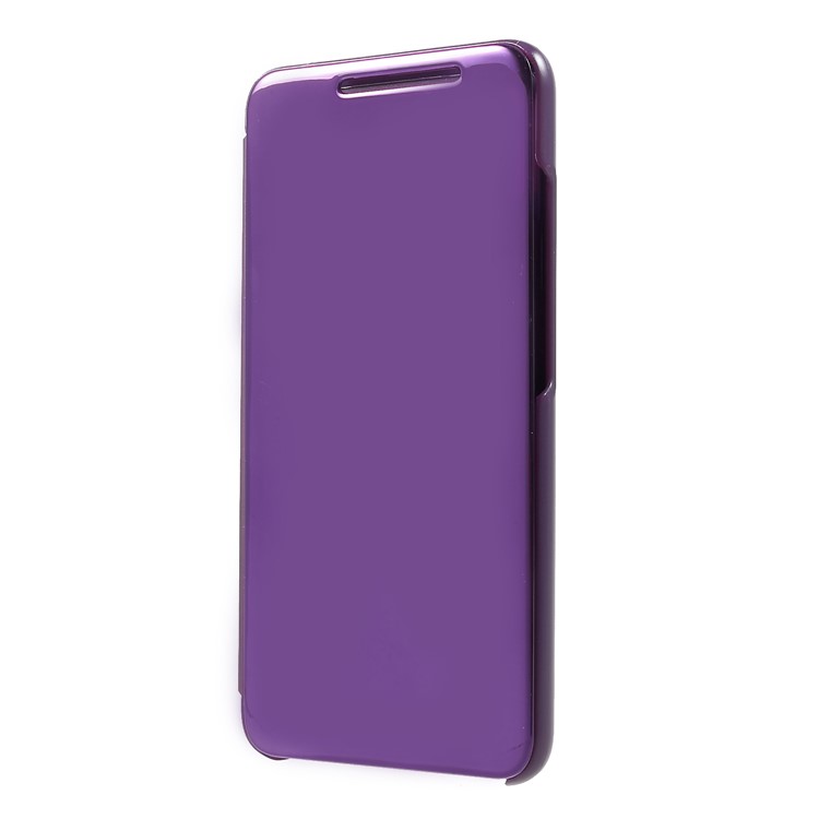 View Window Plated Mirror Surface Leather Cover with Stand for Xiaomi Redmi S2 / Redmi Y2 - Light Purple-3