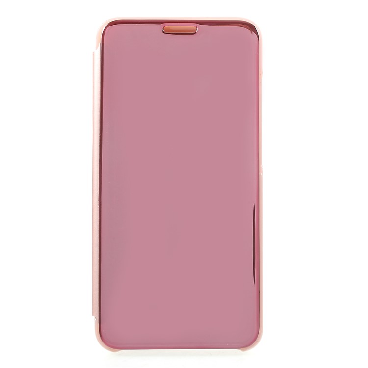 View Window Plated Mirror Surface Leather Stand Shell Case for Xiaomi Mi A2 Lite / Redmi 6 Pro - Rose Gold-3