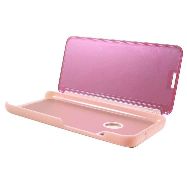 View Window Plated Mirror Surface Leather Stand Shell Case for Xiaomi Mi A2 Lite / Redmi 6 Pro - Rose Gold-6