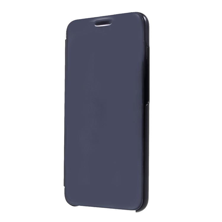 View Window Plated Mirror Surface Leather Stand Case for Xiaomi Mi A2 Lite / Redmi 6 Pro - Black-3