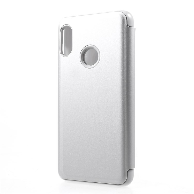 View Window Plated Mirror Surface Leather Stand Cover for Xiaomi Mi A2 Lite / Redmi 6 Pro - Silver-2