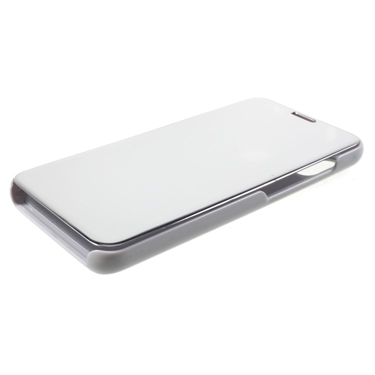 View Window Plated Mirror Surface Leather Stand Cover for Xiaomi Mi A2 Lite / Redmi 6 Pro - Silver-4