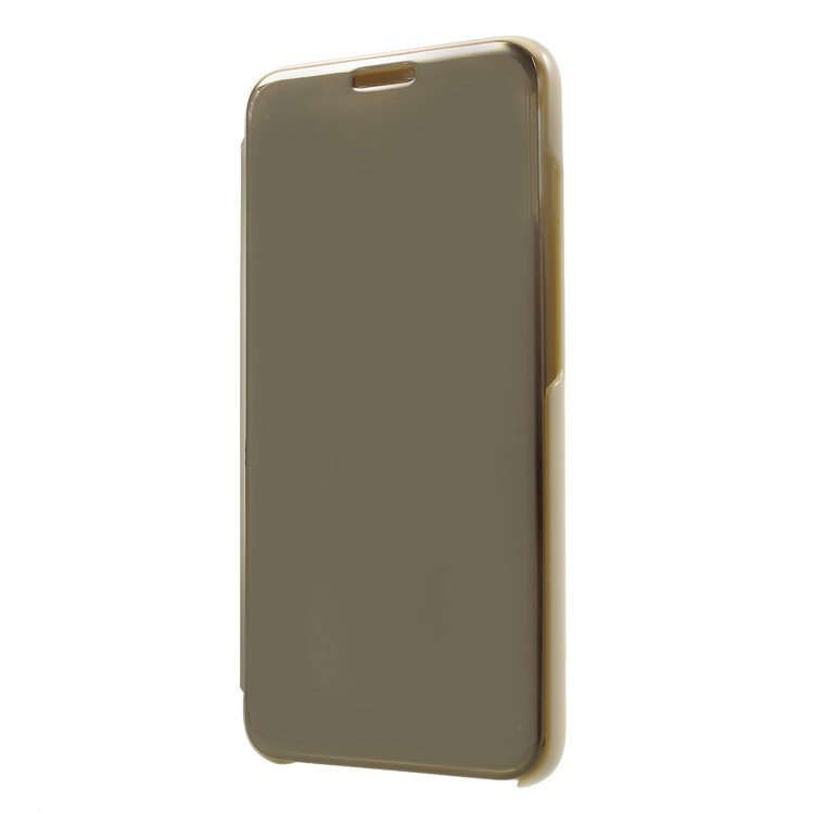 View Window Plated Mirror Surface Leather Stand Phone Case for Xiaomi Mi A2 Lite / Redmi 6 Pro - Gold-3