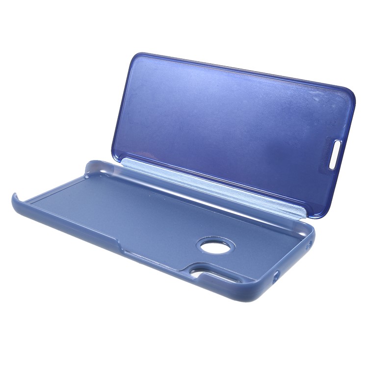 View Window Plated Mirror Surface Leather Stand Shell Cover Case for Xiaomi Mi A2 Lite / Redmi 6 Pro - Blue-6