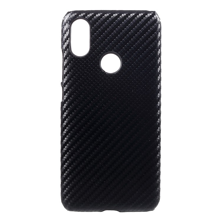 Leather Coated PC Phone Lightweight Back Casing for Xiaomi Mi A2 / Mi 6X (China) - Black Carbon Fiber-1