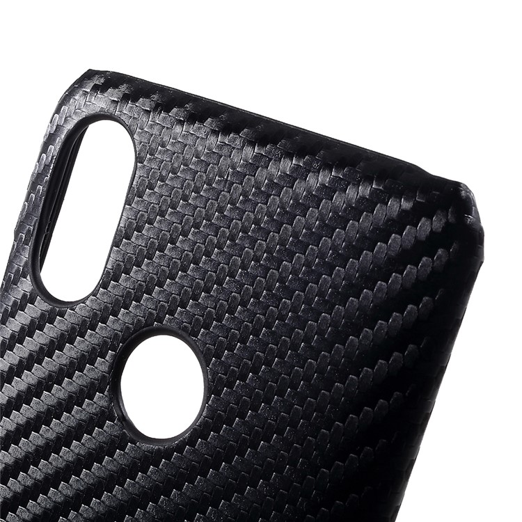 Leather Coated PC Phone Lightweight Back Casing for Xiaomi Mi A2 / Mi 6X (China) - Black Carbon Fiber-4