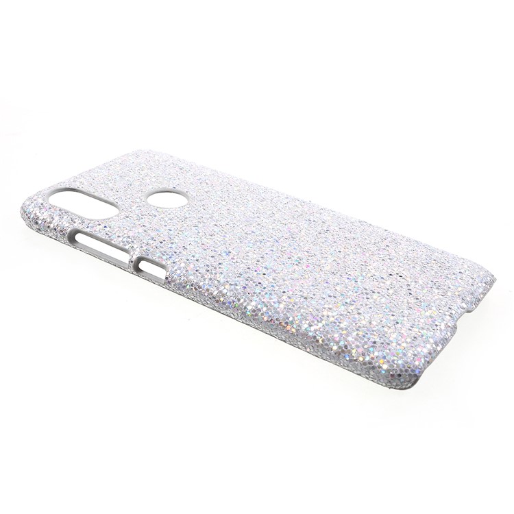 Leather Coated PC Phone Lightweight Featherweight Mobile Casing for Xiaomi Mi A2 / Mi 6X (China) - Silver Glittery Sequins-2