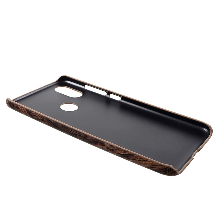 Leather Coated PC Phone Lightweight Shell Cover for Xiaomi Mi A2 / Mi 6X (China) - Wood Grain-3