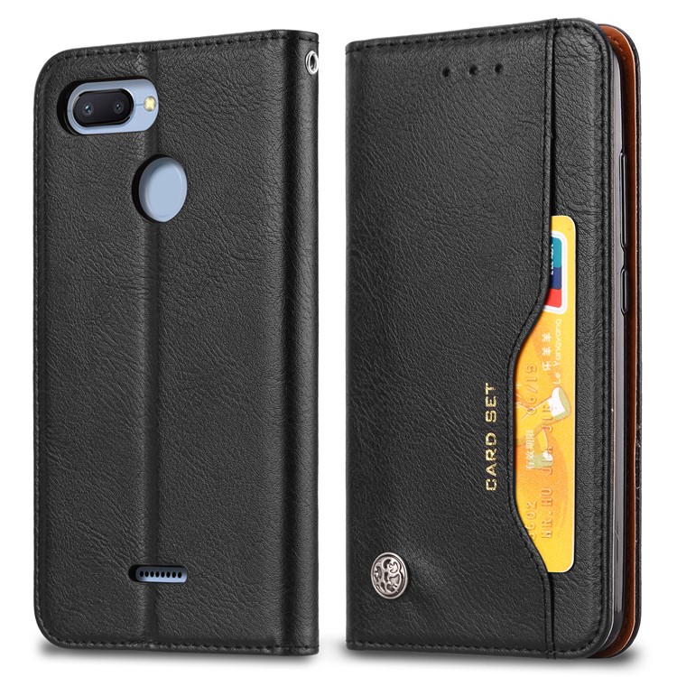 Estuche De Cuero Auto Absorbido De La PU Para Xiaomi Redmi 6 / Redmi 6A - Negro-2