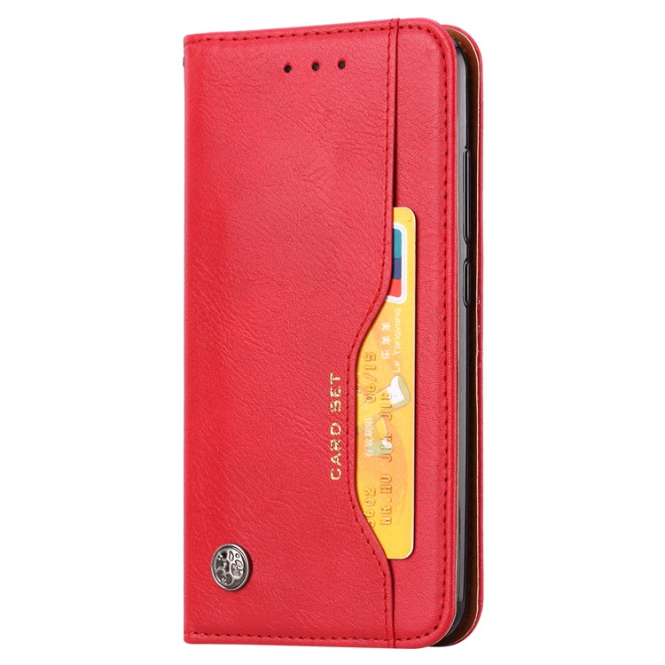 Auto-absorbed PU Leather Stand Wallet Cover for Xiaomi Redmi 6 / Redmi 6A - Red-3