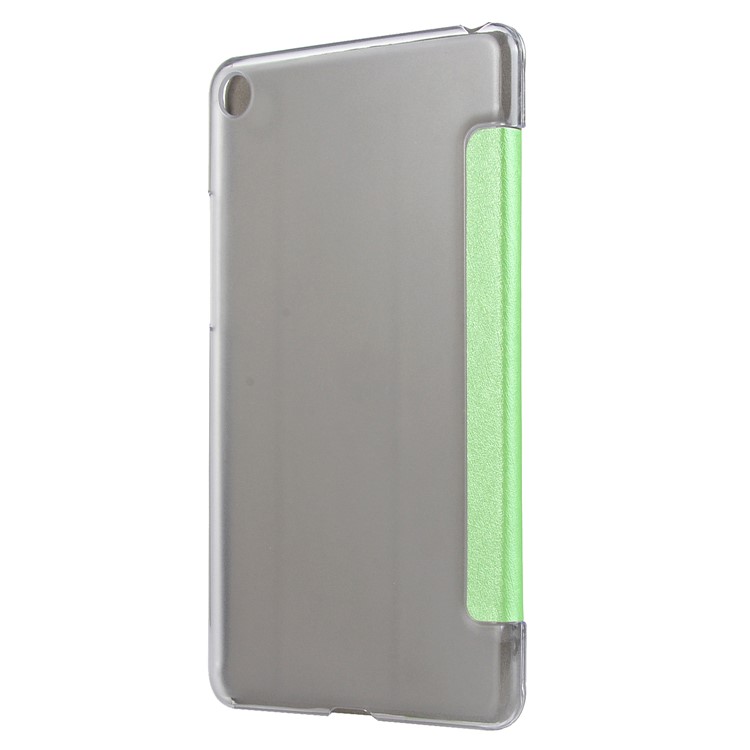 Silk Texture Tri-fold Stand Wake/Sleep Leather Case Shell for Xiaomi Mi Pad 4 - Green-3
